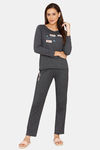Rosaline Starry Nights Knit Cotton Pyjama Set - Black Beauty — thumbnail 4